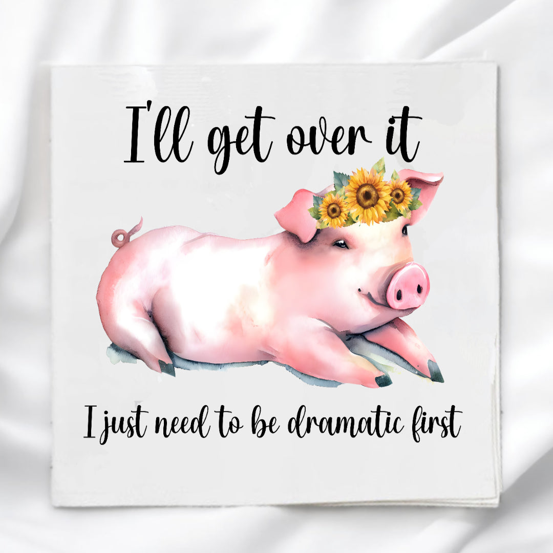 Funny Pig Humor Fabric Panel Quilt Block