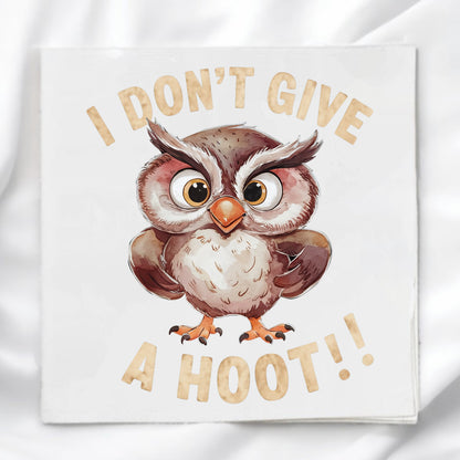 Funny Owl Humor Fabric Panel Quilt Block
