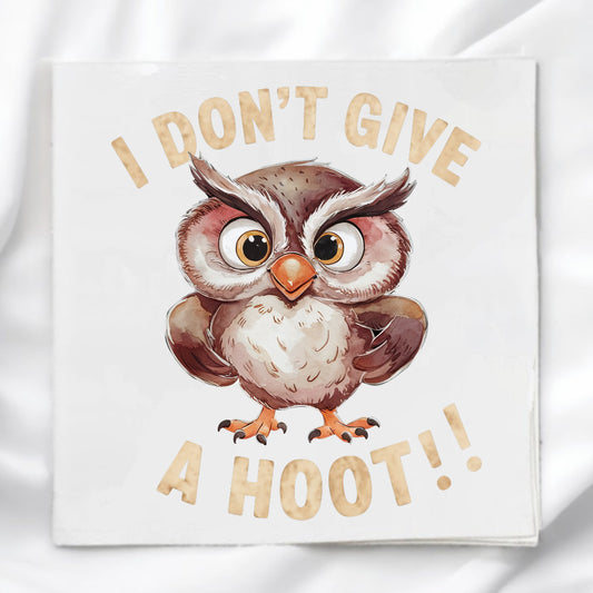 Funny Owl Humor Fabric Panel Quilt Block