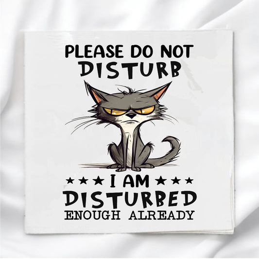 Funny Cat Humor Fabric Panel Quilt Block