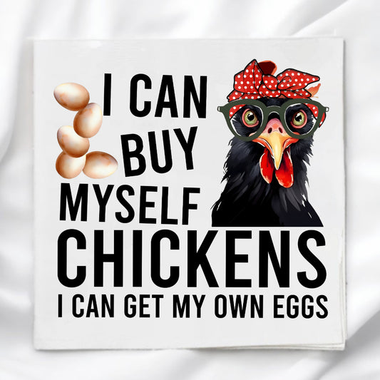 Funny Chicken Humor Fabric Panel Quilt Block