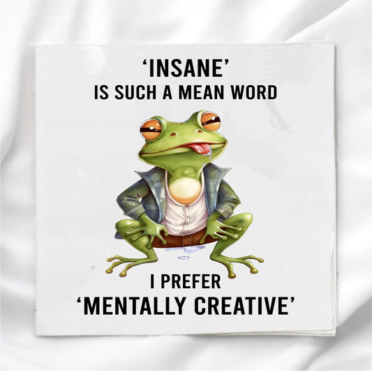 Funny Frog Humor Fabric Panel Quilt Block