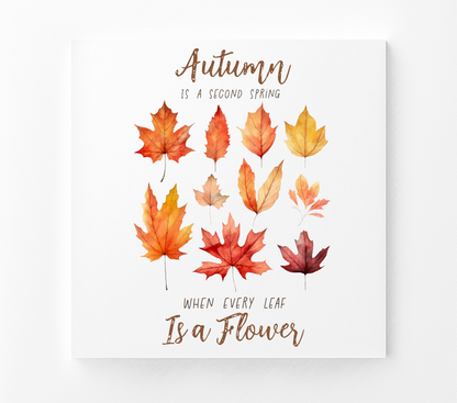 Fall Leaves Fabric Panel Quilt Block