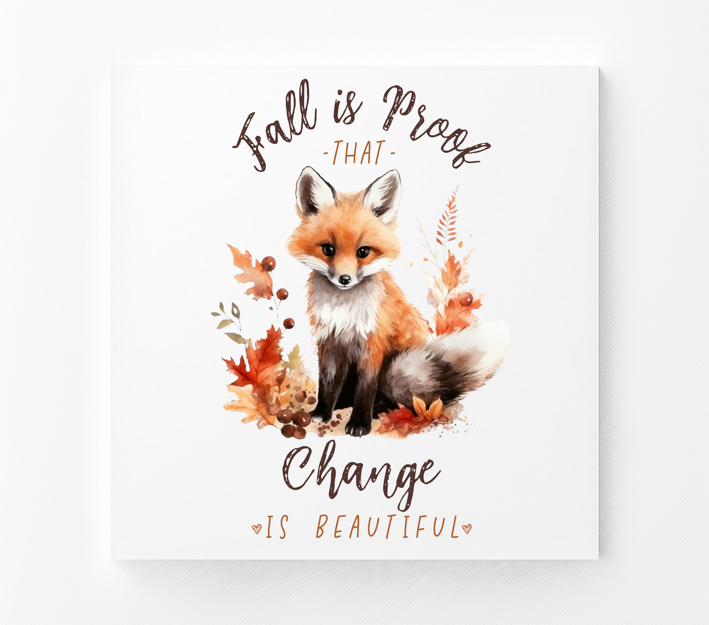 Fall Fox Fabric Panel Quilt Block