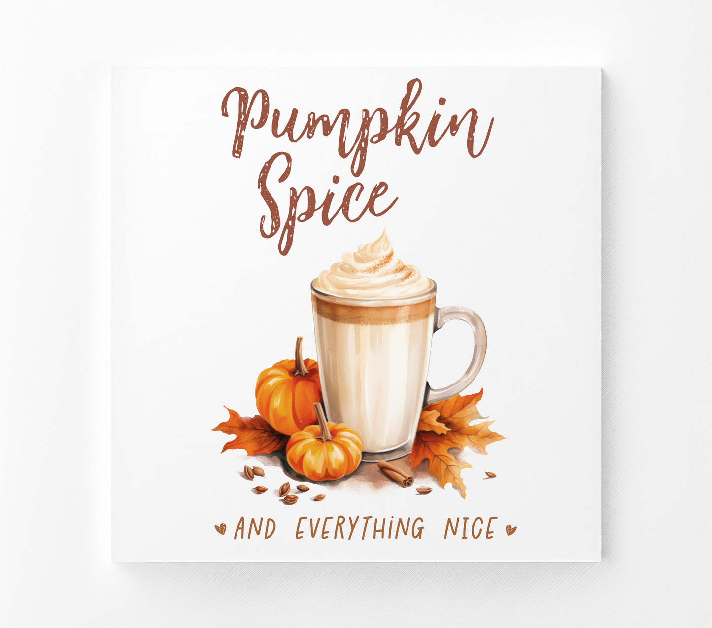 Pumpkin Spice Fabric Panel Quilt Block
