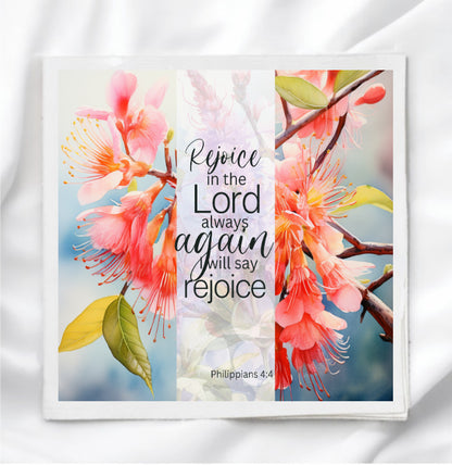 Rejoice In The Lord Fabric Panel Quilt Block