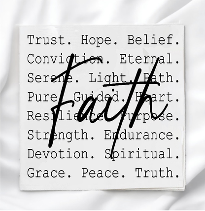 Faith Fabric Panel Quilt Block