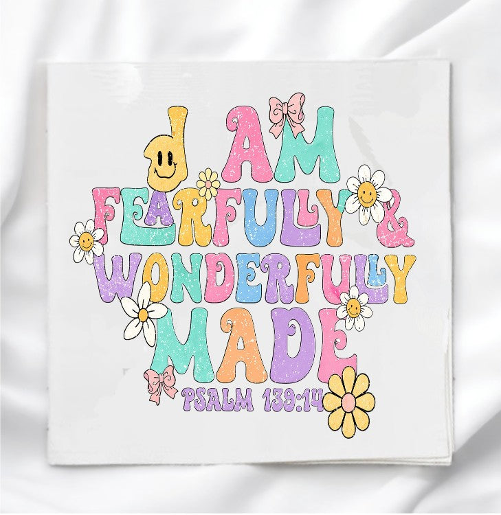 Fearfully and Wonderfully Made Fabric Panel Quilt Block