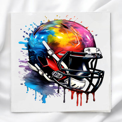 Football Helmet Fabric Panel Quilt Block