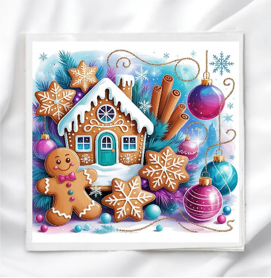 Gingerbread Man Fabric Panel Quilt Block