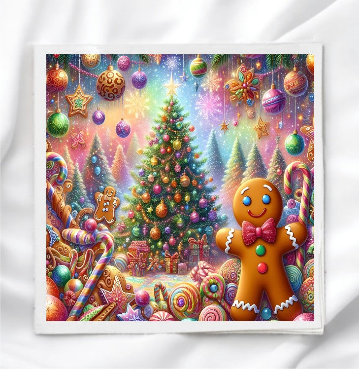 Gingerbread Man Fabric Panel Quilt Block