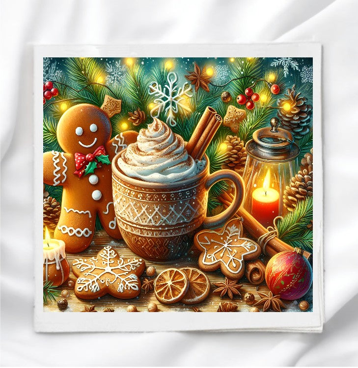 Gingerbread Man Fabric Panel Quilt Block