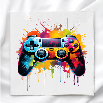 Video Game Controller Fabric Panel Quilt Block
