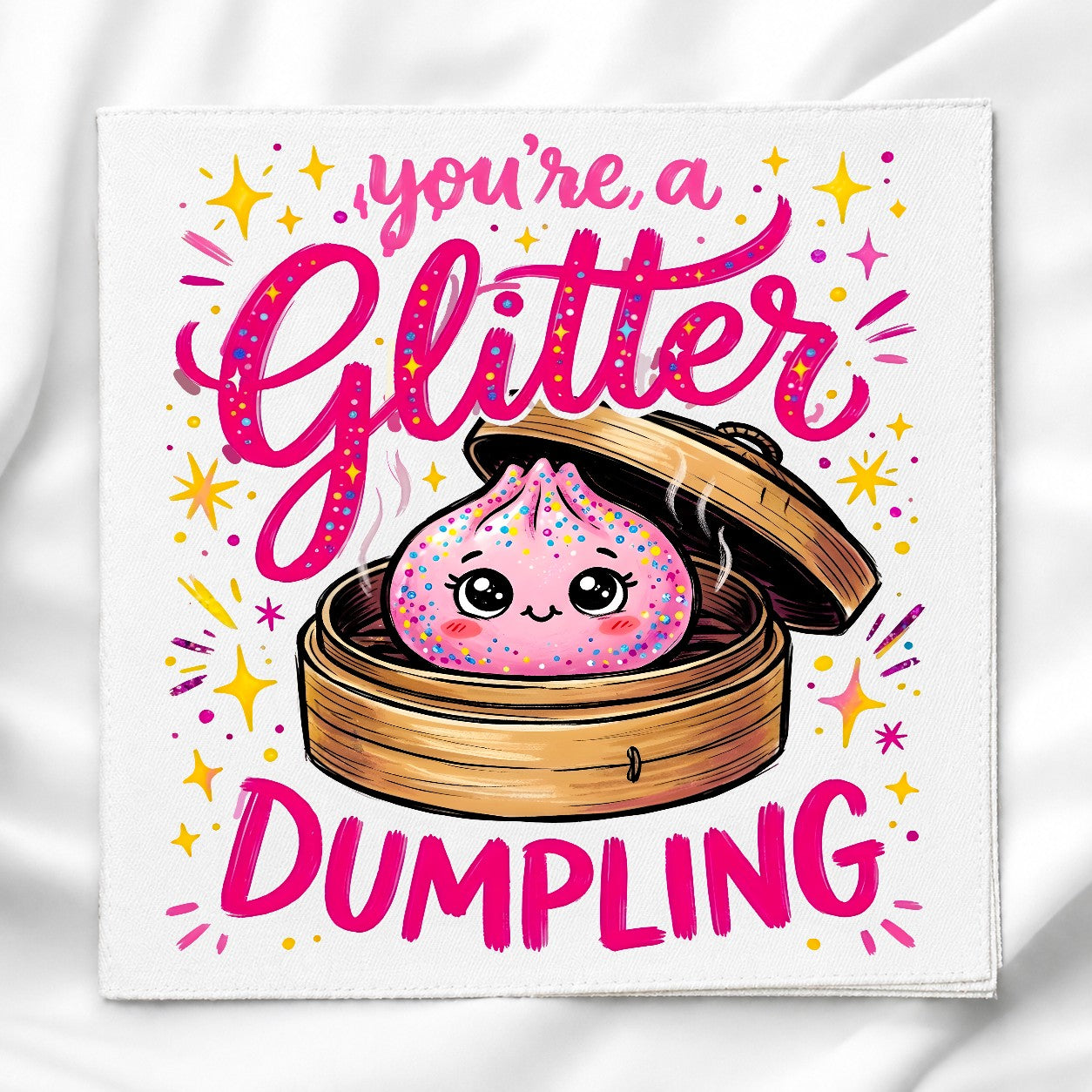 Glitter Dumpling Fabric Panel Quilt Block