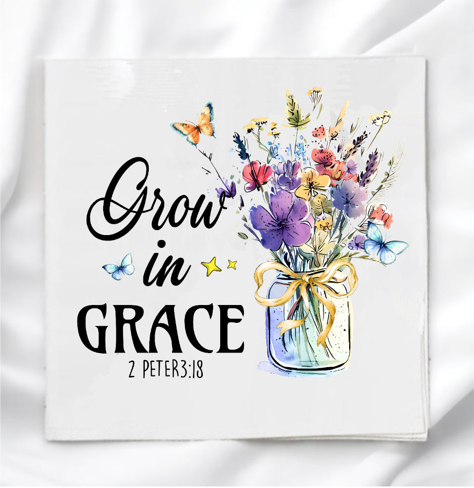 Grow In Grace Fabric Panel Quilt Block