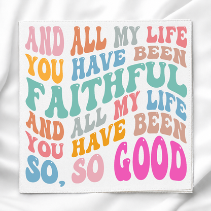 All My Life You Have Been Faithful Fabric Panel for Quilting, Sewing & Crafts, DIY Sewing Project