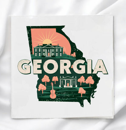 Georgia Fabric Panel Quilt Block