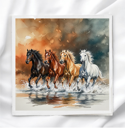 Wild Horses Fabric Panel Quilt Block