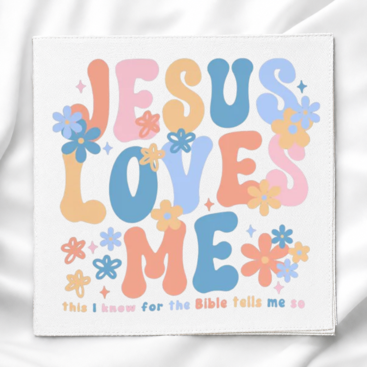 Jesus Loves Me Fabric Panel for Quilting, Sewing & Crafts, DIY Sewing Project