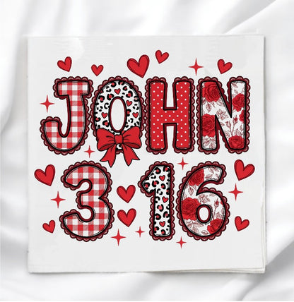 John 3:16 Fabric Panel Quilt Block