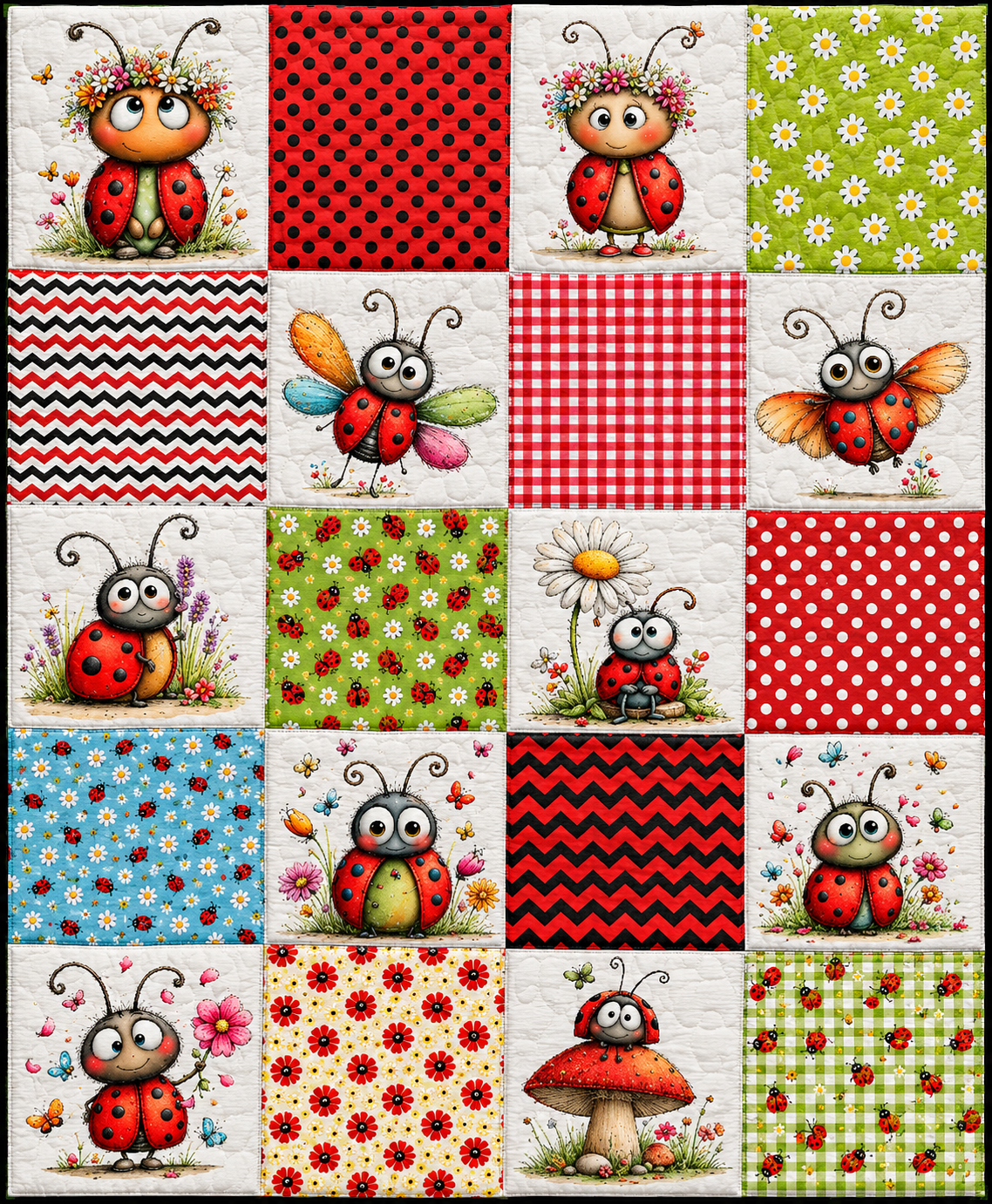 Lady Bug DIY Quilt Top Kit for Beginners | Sew A Quilt (Copy)