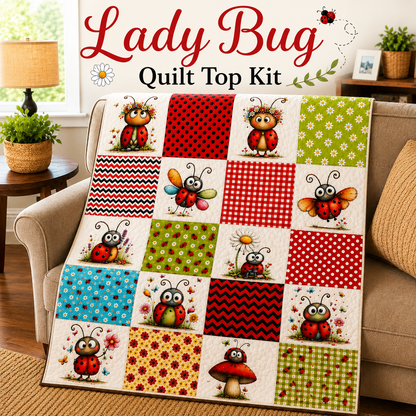 Lady Bug DIY Quilt Top Kit for Beginners | Sew A Quilt (Copy)