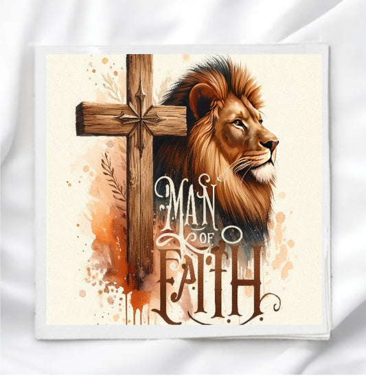 Man of Faith Fabric Panel Quilt Block