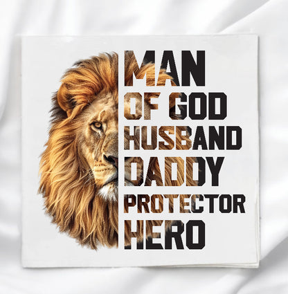 Man of God Fabric Panel Quilt Block