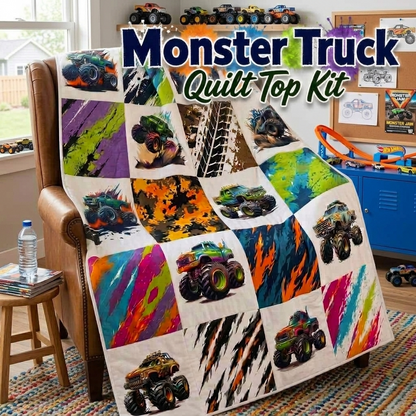 Monster Truck Quilt Top Kit | DIY Quilt Top Kit for Beginners | Sew A Quilt