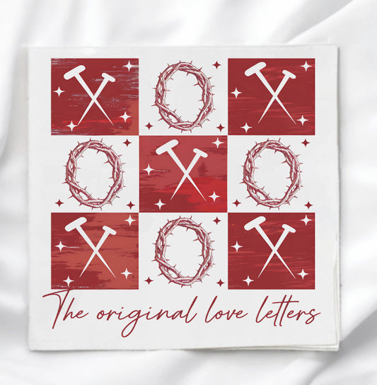 Original Love Letters Fabric Panel Quilt Block