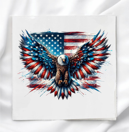 Patriotic Eagle Fabric Panel Quilt Block