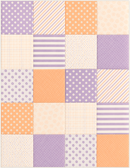 Peach & Lavender Quilt Top Kit | DIY Quilt Top Kit for Beginners | Sew A Quilt