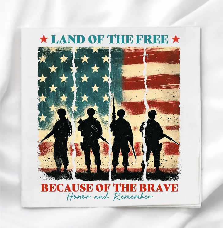 Land Of The Free Fabric Panel Quilt Block
