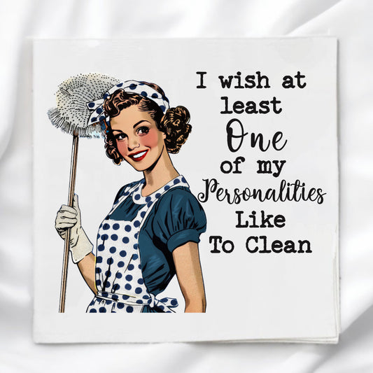 Retro Woman Humor Fabric Panel Quilt Block
