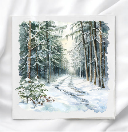 Winter Wonderland Fabric Panel Quilt Block