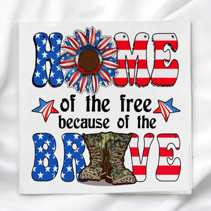 Home of the Free Fabric Panel Quilt Block