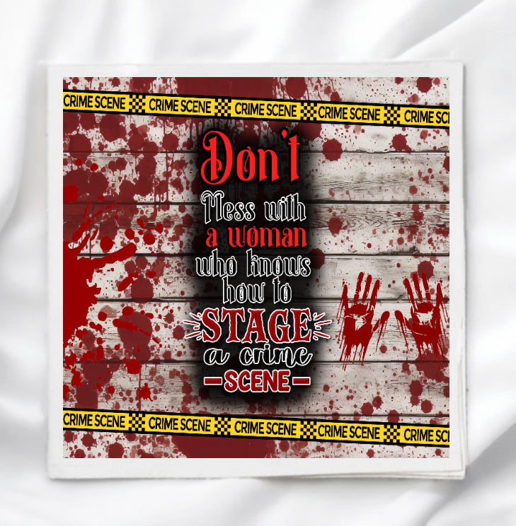 True Crime Fabric Panel Quilt Block