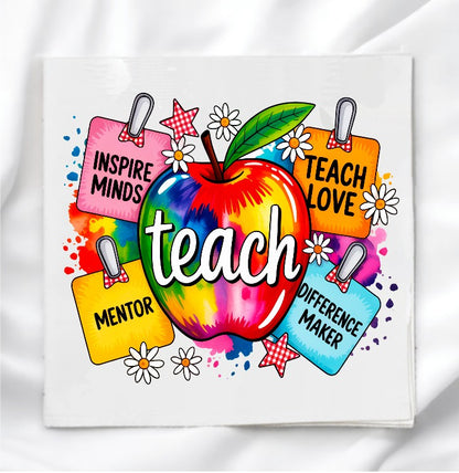Teacher Fabric Panel Quilt Block