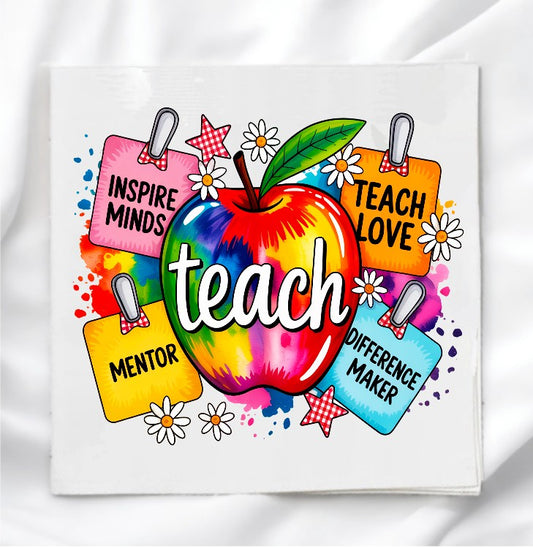 Teacher Fabric Panel Quilt Block