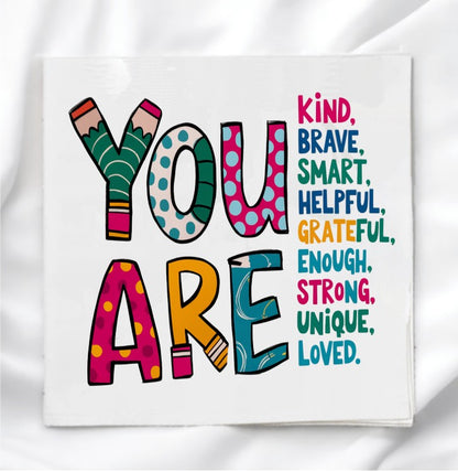 Inspiring Teacher Fabric Panel Quilt Block