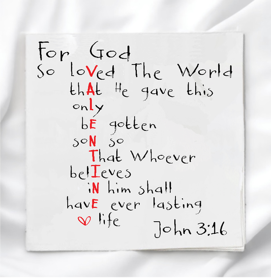 Valentine's Day Faith Fabric Panel Quilt Block