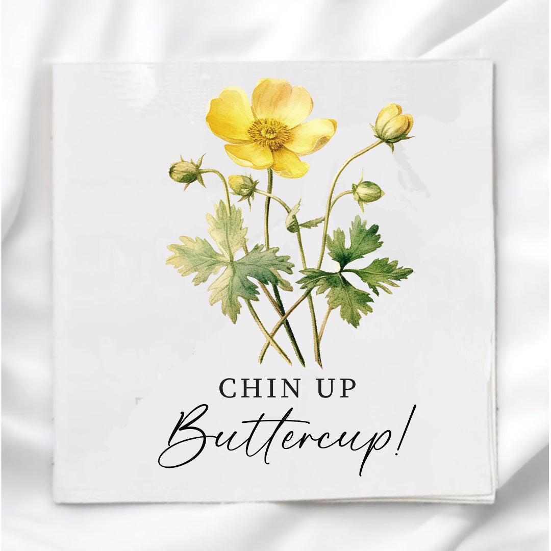 Chin Up Buttercup Fabric Panel Quilt Block