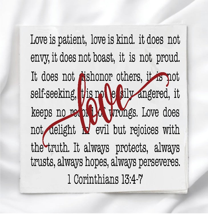Love Scripture Fabric Panel Quilt Block