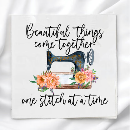 One Stitch At A Time Fabric Panel Quilt Block