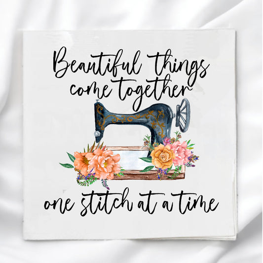 One Stitch At A Time Fabric Panel Quilt Block