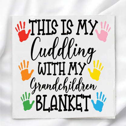 Cuddle With My Grandkids Fabric Panel Quilt Block