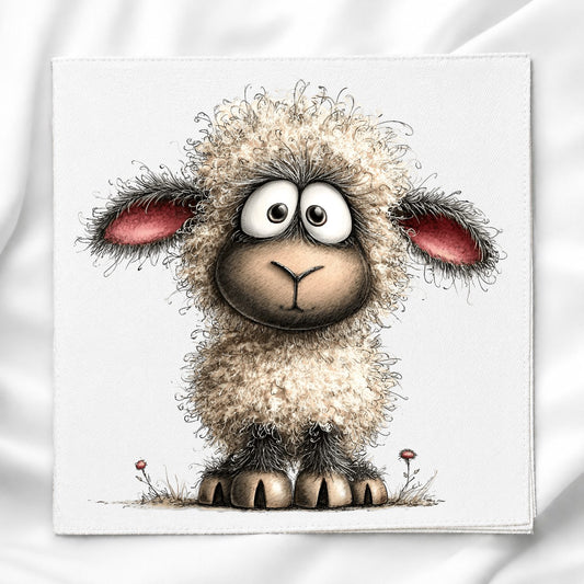 Whimsical Sheep Fabric Panel Quilt Block