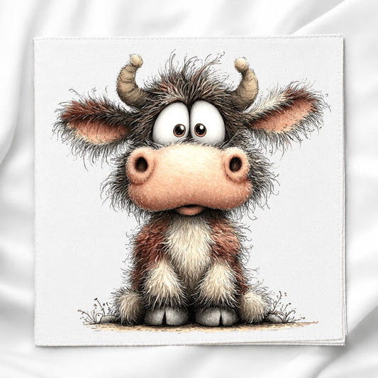 Whimsical Cow Fabric Panel Quilt Block
