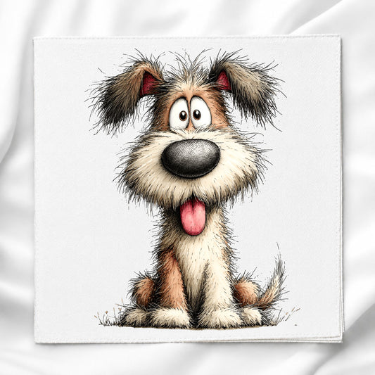 Whimsical Dog Fabric Panel Quilt Block