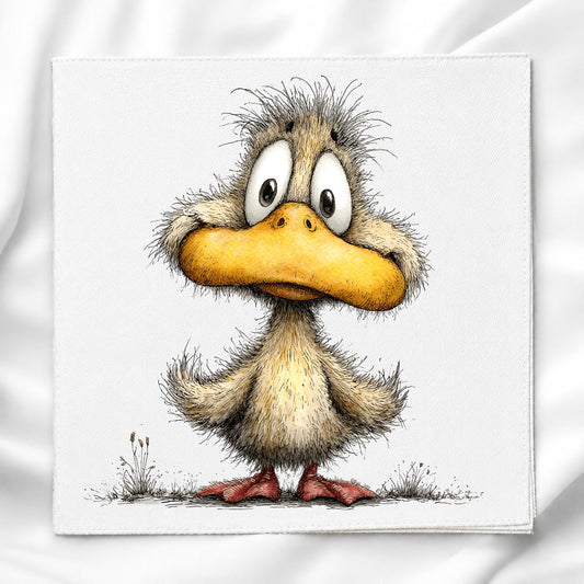 Whimsical Duck Fabric Panel Quilt Block